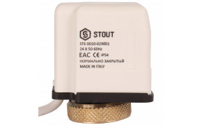 STOUT STE-0010 Электротермический компактный сервопривод нормально закрытый 230 В