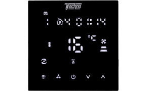 Комнатный термостат Techno КТ-24 на 24V, (сенсорное управление), Чёрный
