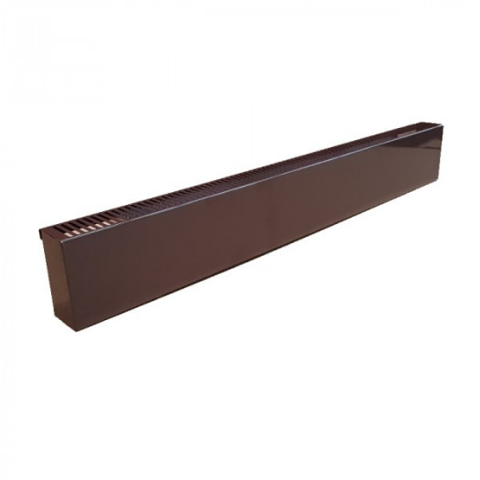 Плинтусный водяной конвектор Techno Board KPLZ 60-120-1100 мм, цвет Шоколадно-коричневый (Ral 8017)