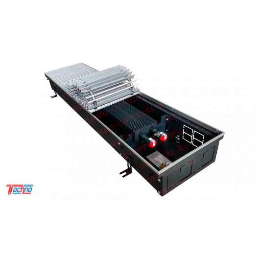 Внутрипольный конвектор Techno KVZs WD 250-105-4100 для влажных помещений с естественной конвекцией