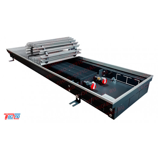 Внутрипольный конвектор Techno Usual KVZ 250-65-1100 с естественной конвекцией
