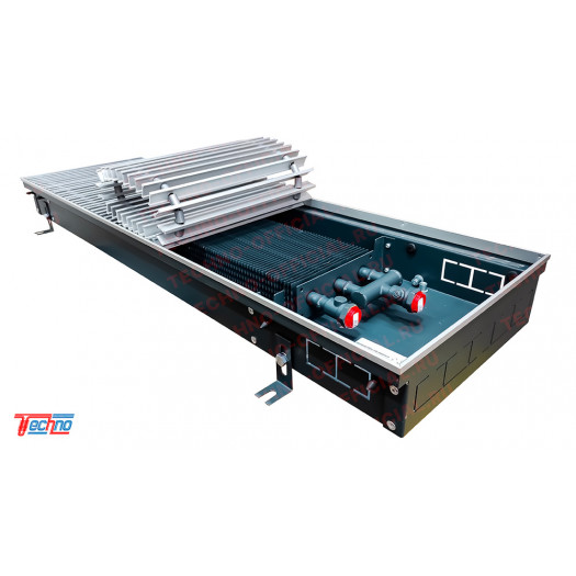 Внутрипольный конвектор Techno KVZs WD 300-85-1200 для влажных помещений с естественной конвекцией